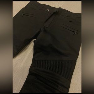 100% Authentic Balmain Raw Denim Black Bikers